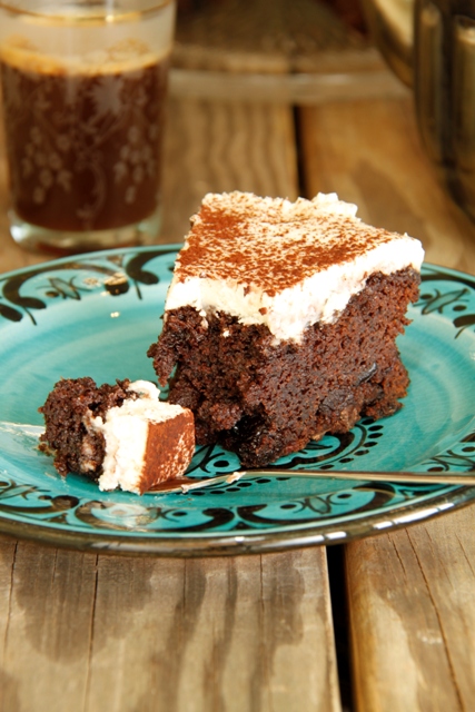 עוגת שוקולד, דובדבנים ומוס מסקרפונה9
