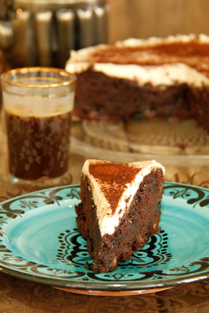 עוגת שוקולד, דובדבנים ומוס מסקרפונה10