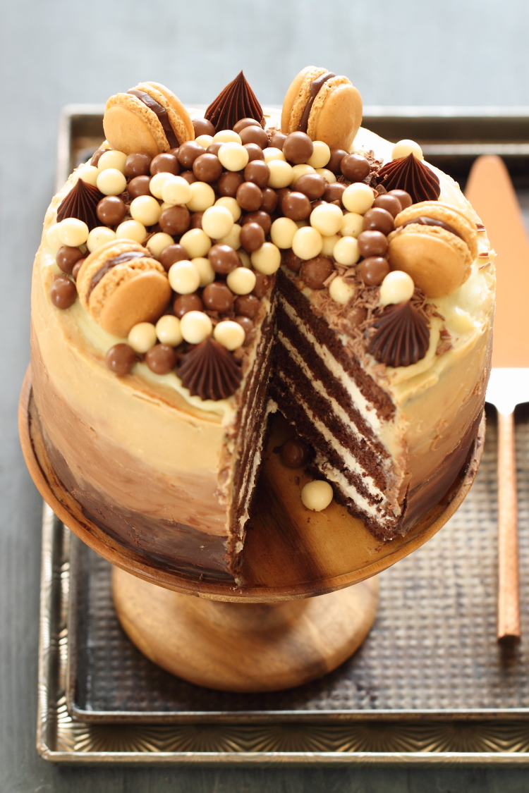 עוגת אומברה קפה ושוקולד