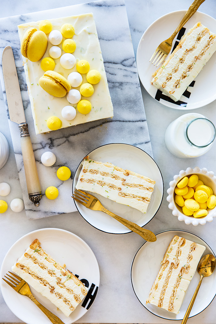 עוגת ביסקוויטים לימון ללא הקצפה